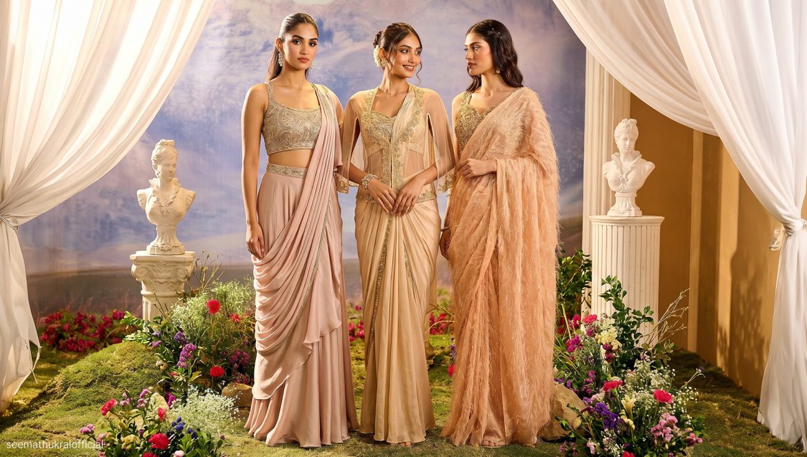 Aariyana Couture pre draped sarees