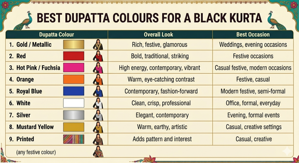 How to Style a Black Kurta