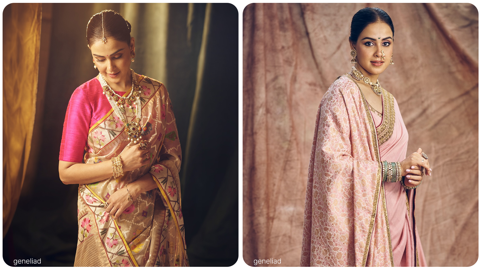 Genelia Deshmukh sarees