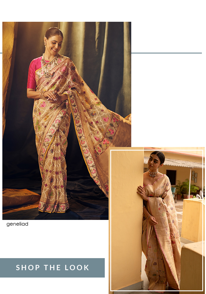 Jamdani Paithani saree Genelia Deshmukh