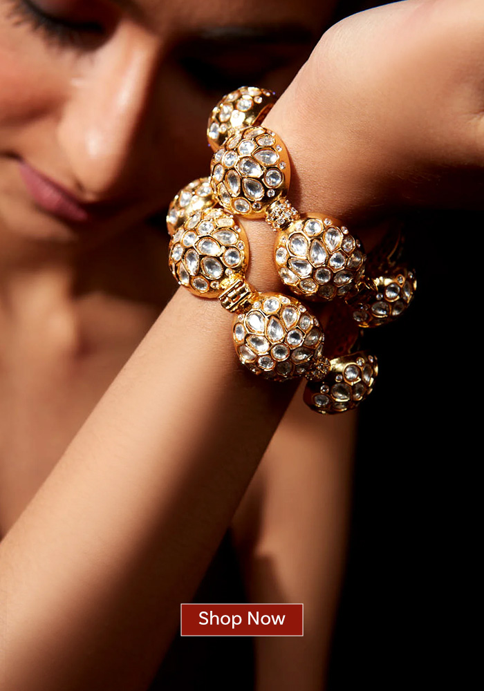 Kundan and polki bangles