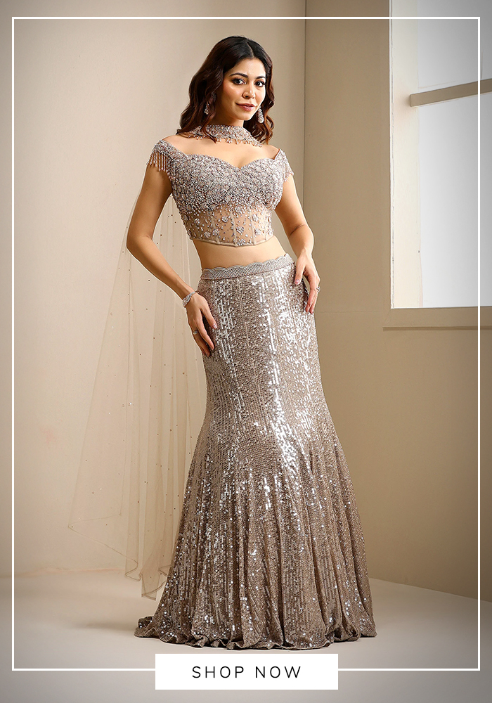 Maansi and Chetan sequin embellished lehenga