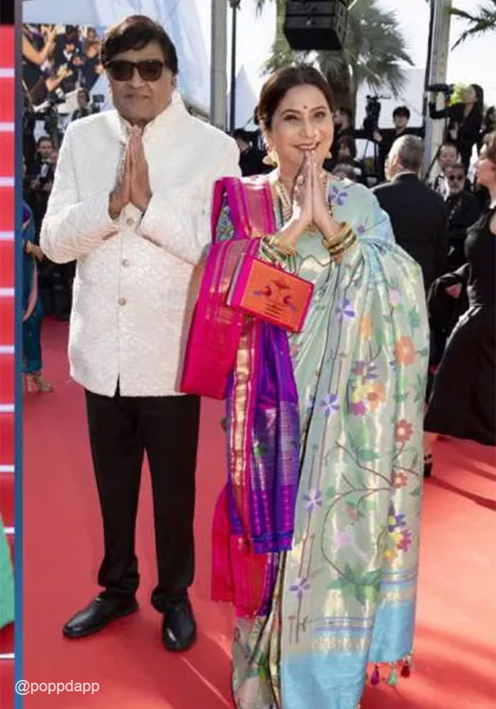 Marathi stars Ashok Saraf and Nivedita at Cannes 2026