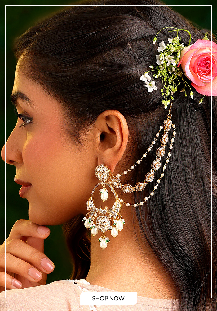 Pearl embellished earchain
