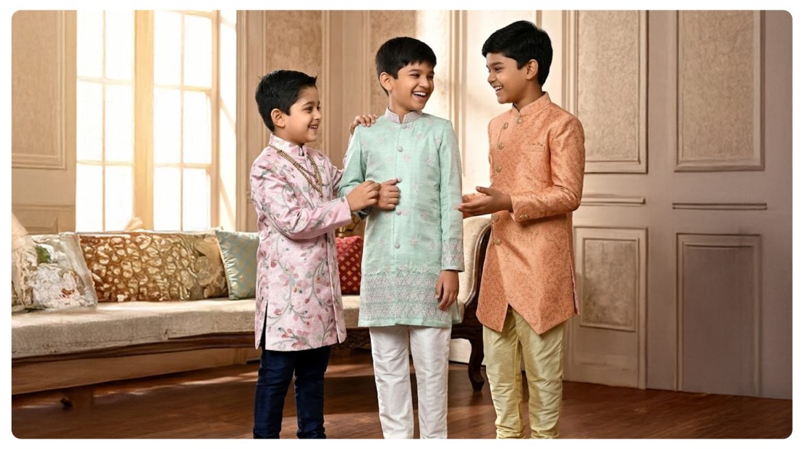 Petite Pomme sherwani for boys