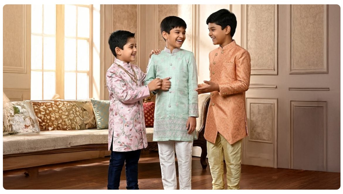 Petite Pomme sherwani for boys