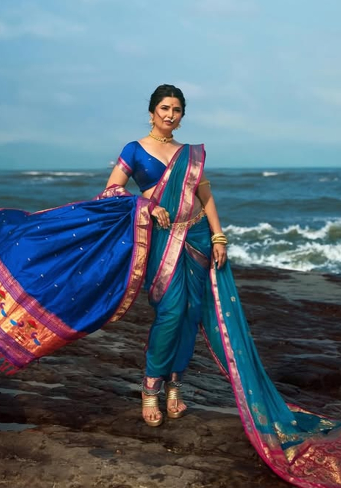 Prajakta Mali wearing Nauvari saree at Cannes 2026