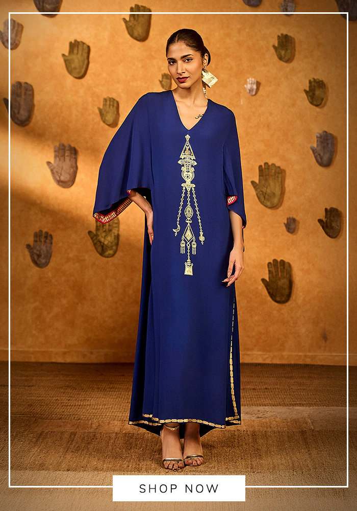 Sapphire printed kaftan