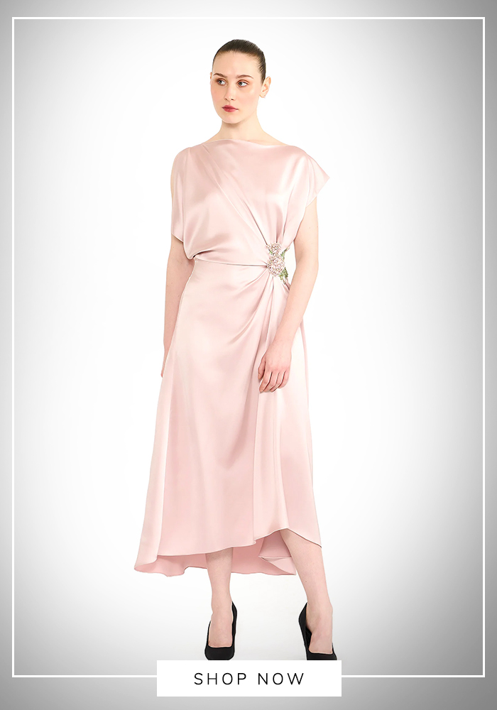 Satin Dresses for Karaoke Nights by Gauri & Nainika