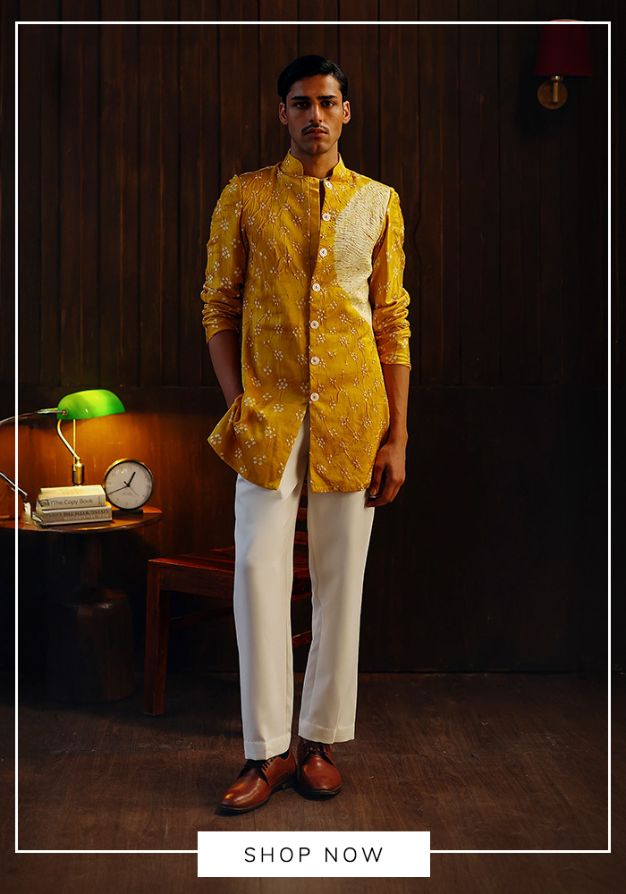 Shibori bandhani kurta and pant set