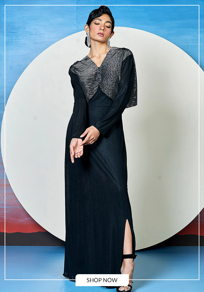 Long Sleeve Satin Maxi Dresses 