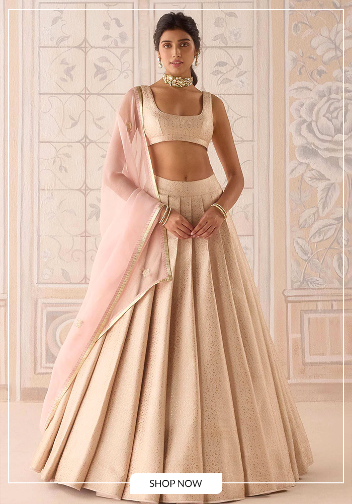 Cream lehenga