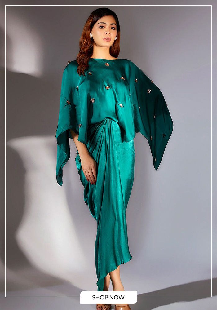 Draped and Flowing Satin Dresses 