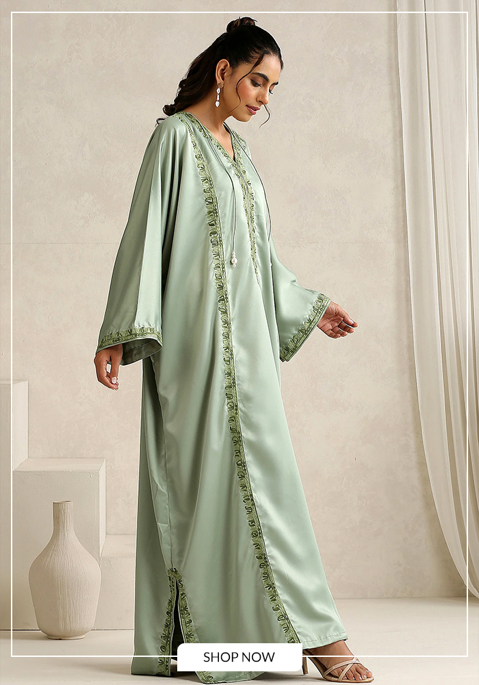 Abaya-Inspired Satin Silhouettes 