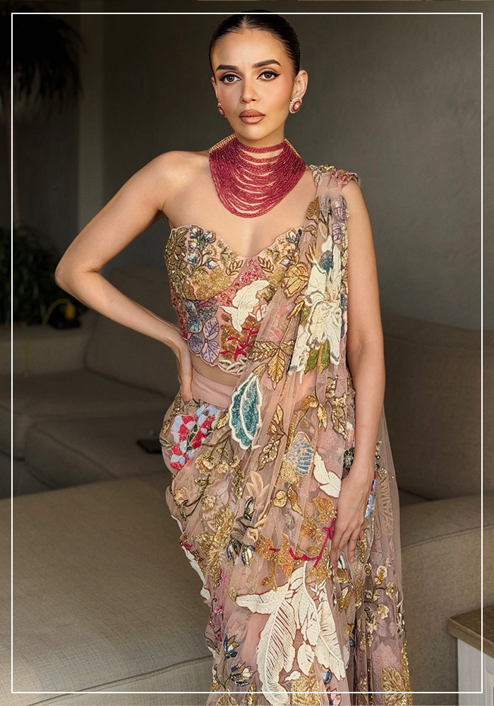 1. Varun Bahl's Ethereal Blush Drape Saree