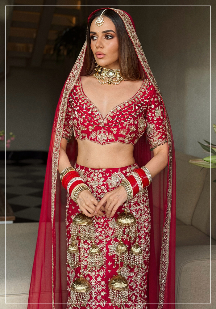 2. The Red Bridal Lehenga Moment