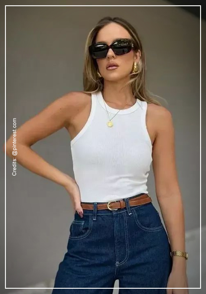The Relaxed Denim and Statement Top Combination
