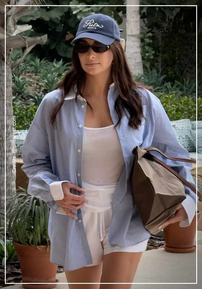 The Oversized Shirt and Shorts Outfit