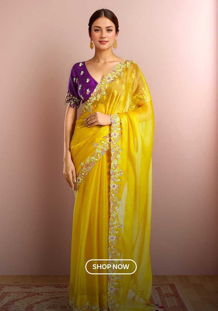 A Yellow Saree Set That Feels Fresh and Festive
