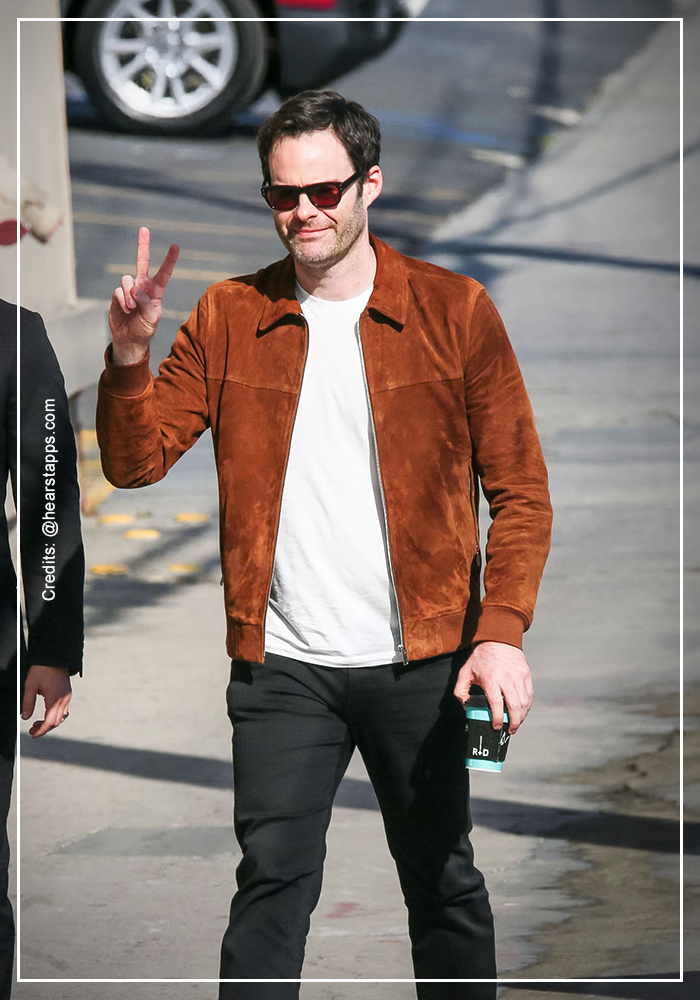 Bill Hader suede jacket