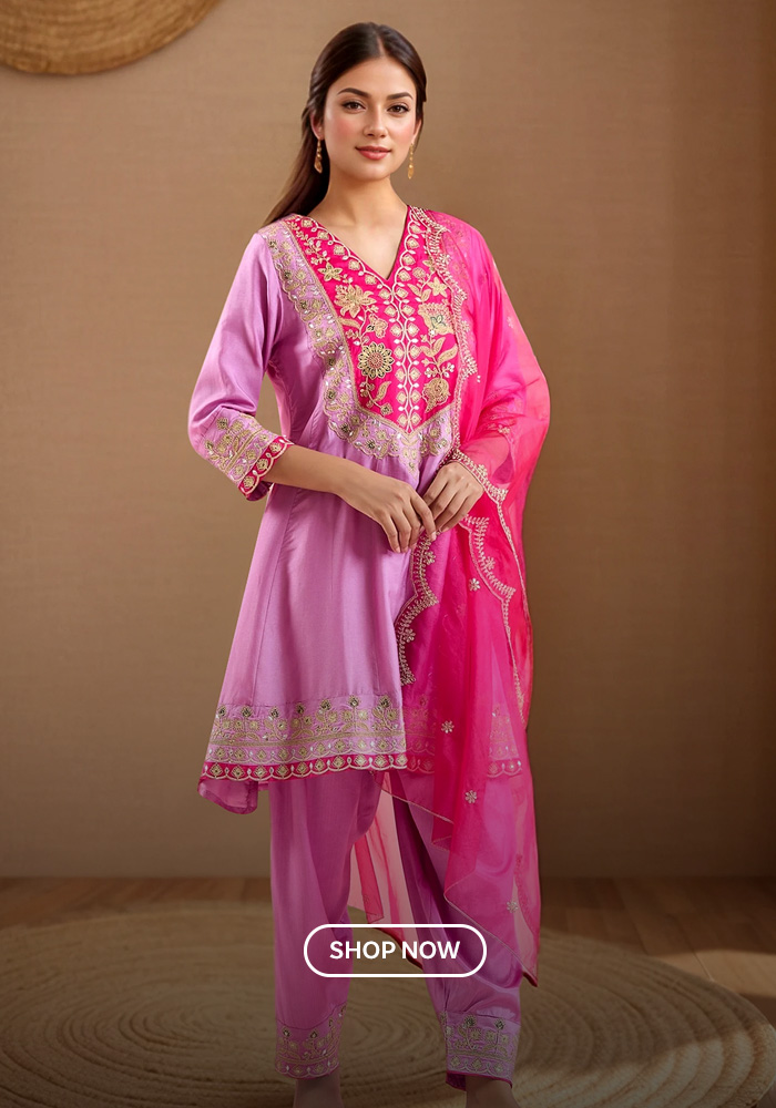 A Regal Purple Anarkali for Elevated Family Gatherings 