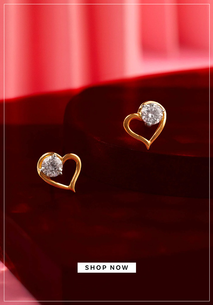 Araiya tender heart diamond earrings