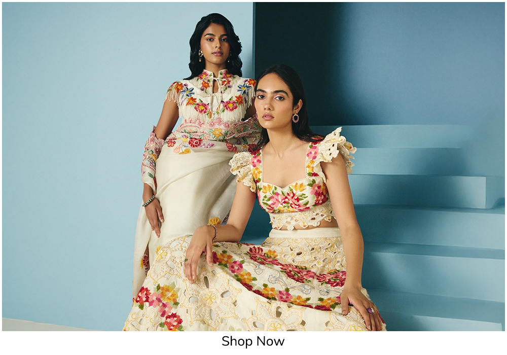 Designer Floral Lehengas for Elegant Mahjong Parties