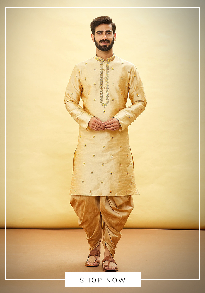Botanic Printed Kurta Dhoti Set