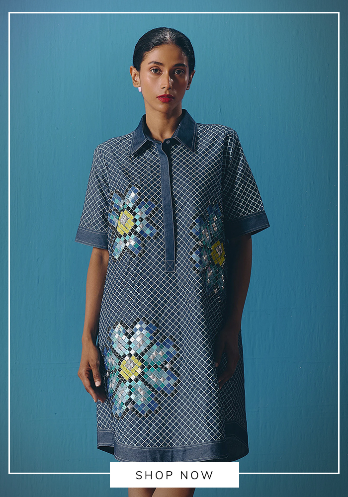 Denim shirt dress