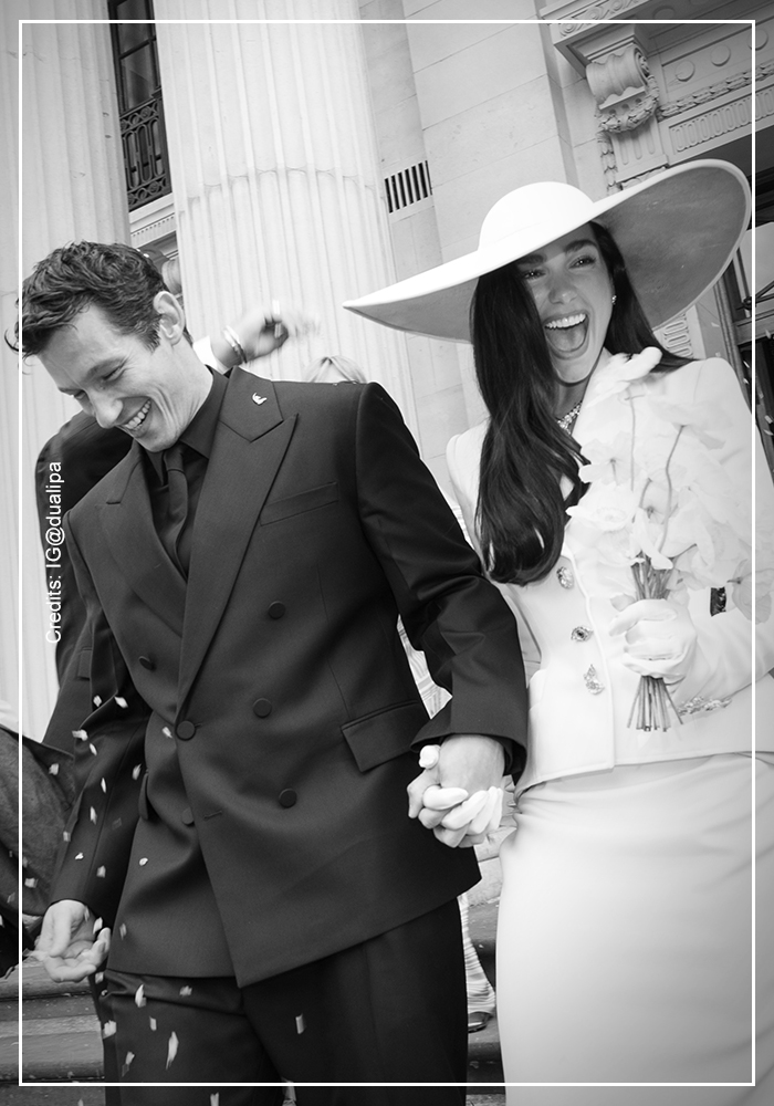 Dua Lipa and Callum Turner at their Townhall wedding