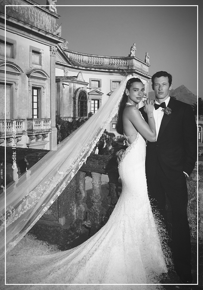 Dua Lipa and Callum Turner at their wedding
