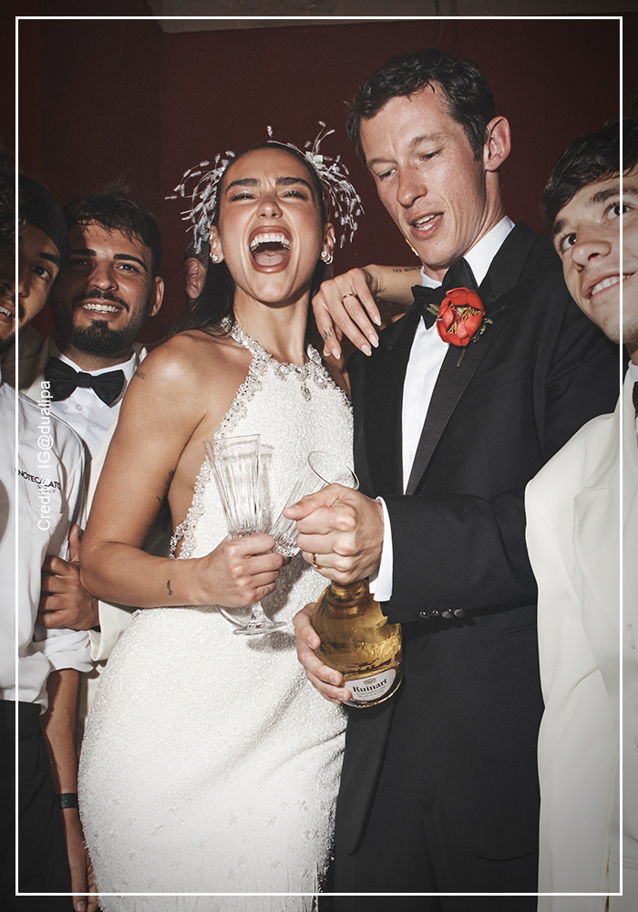 Dua Lipa and Callum at their Sicily wedding
