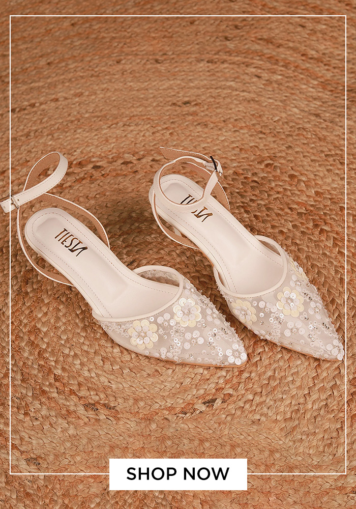 Embellished kitten heels
