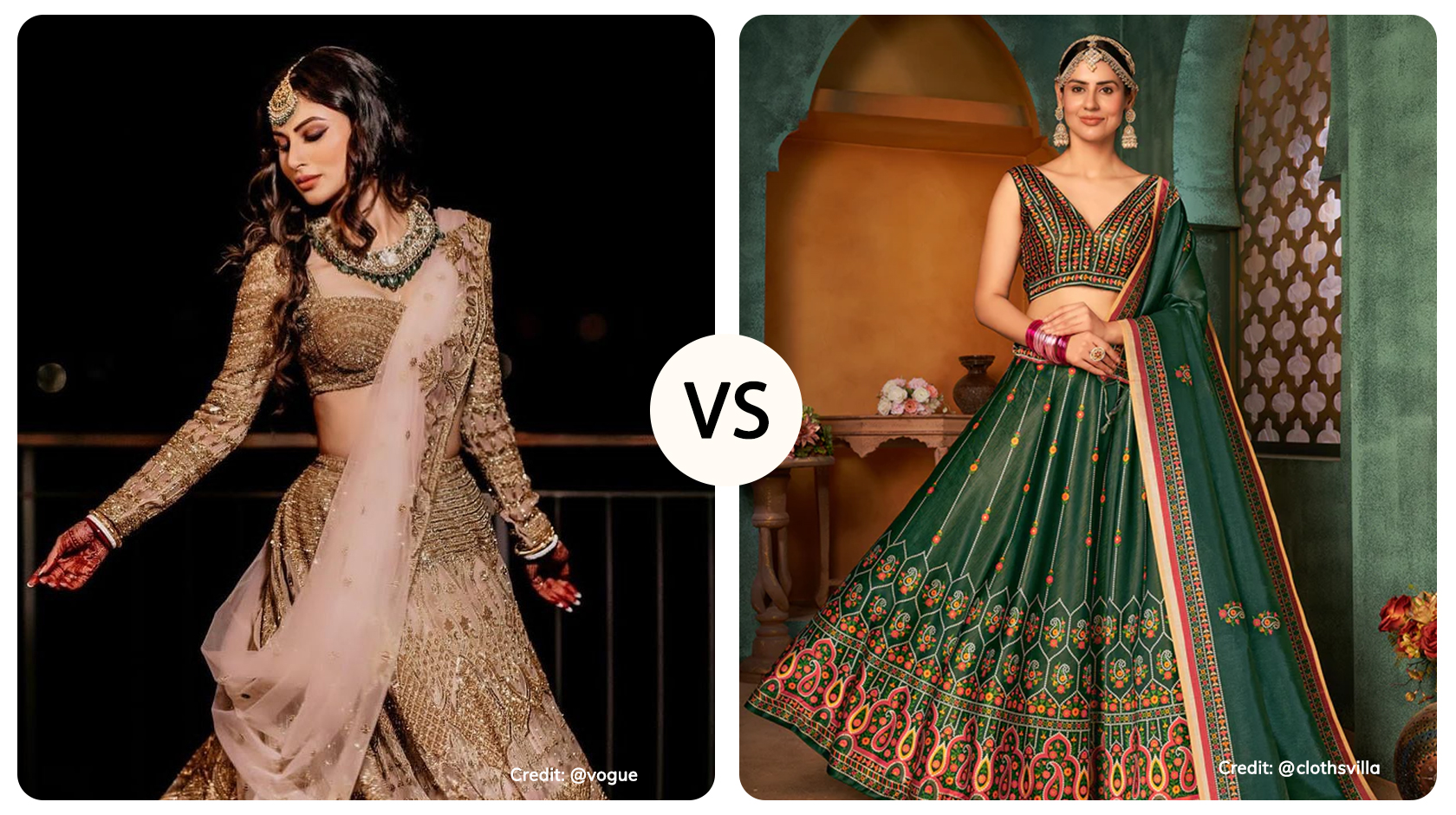 Lehenga vs Ghagra