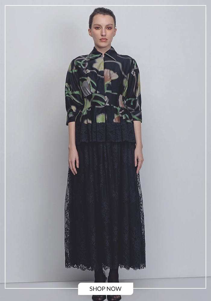 Leh Studios black maxi dress