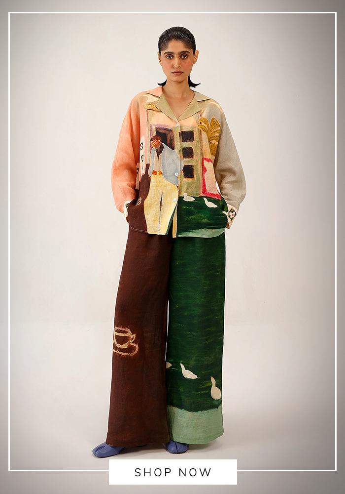 Linen shirt and pant set