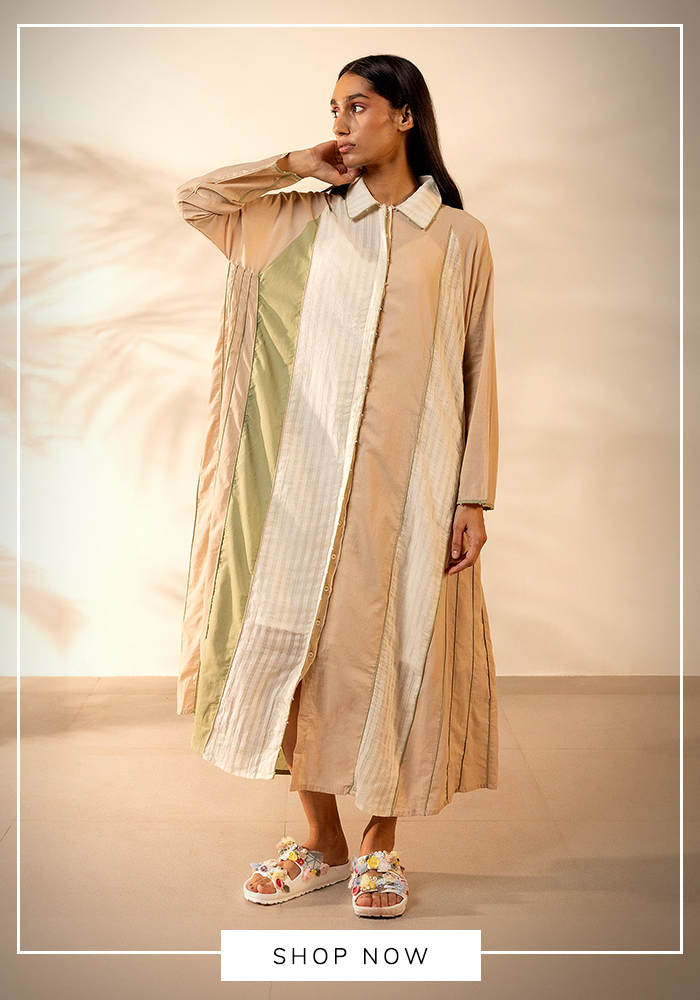 Mango mist cotton dress