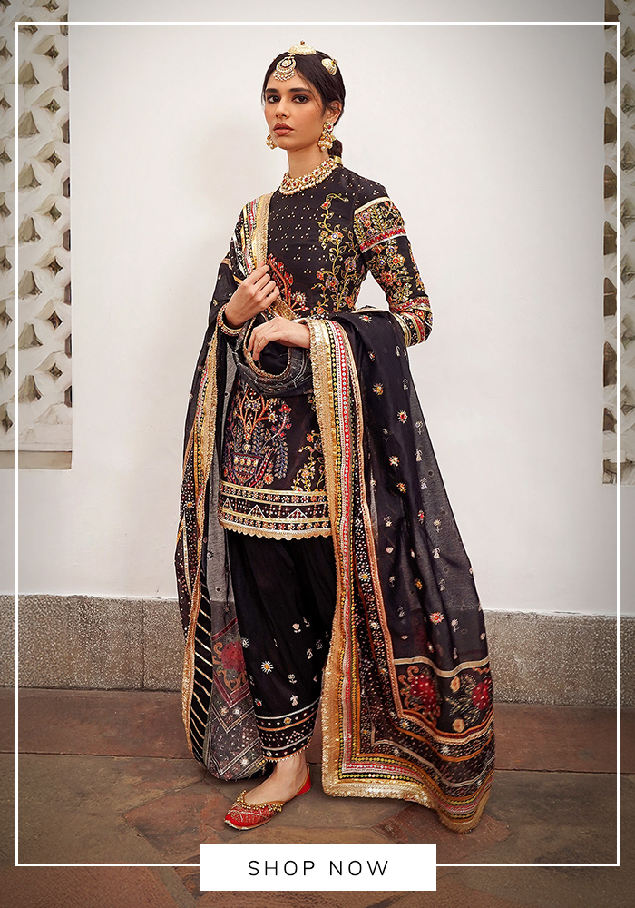Mayyur Girotra black short anarkali salwar set