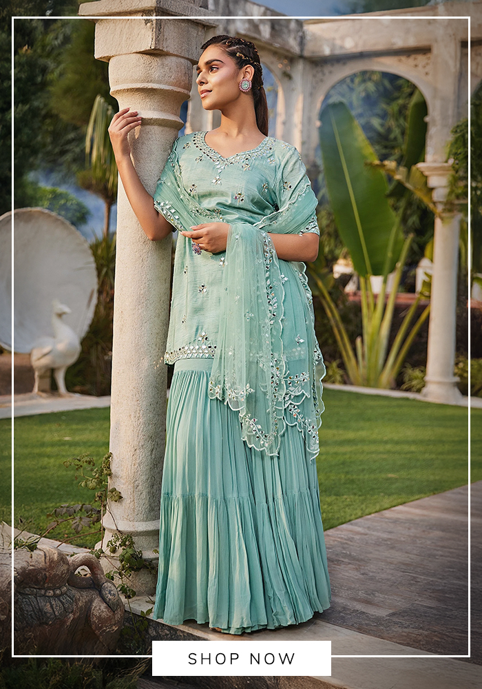 Mehak Murpana mirror embroidered short kurta set