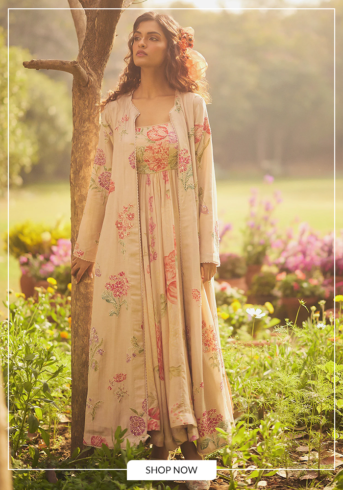 Paulmi and Harsh gathered maxi dress