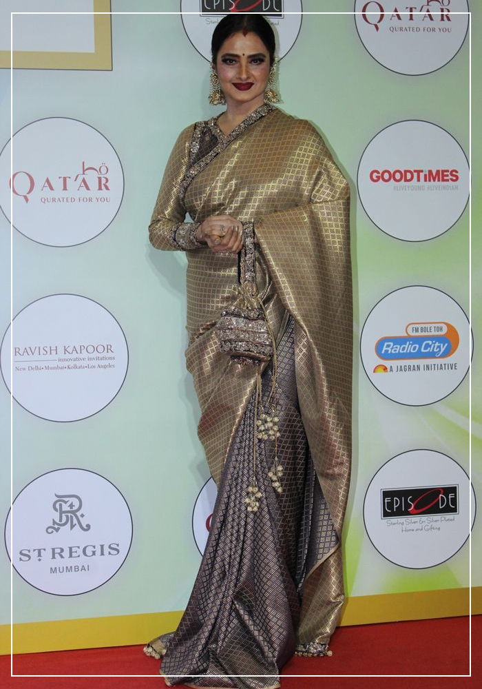 Rekha ji in haf and half saree