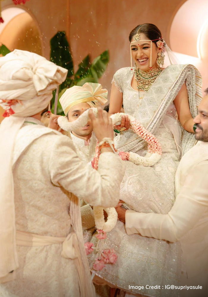 Revati Sule marriage in white wedding wear