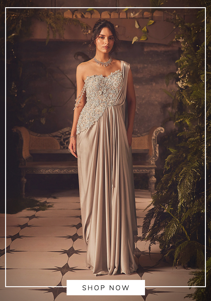 Roqa sterling saree gowb