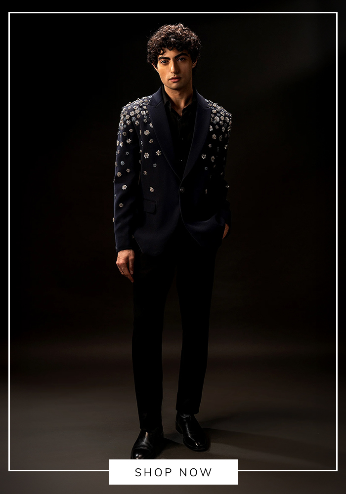 Sequin tuxedo set