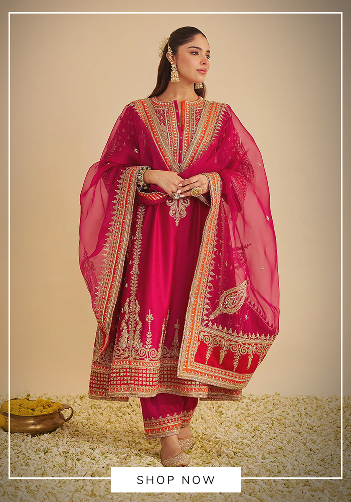 Sheetal Batra embroidered chauga kurta set