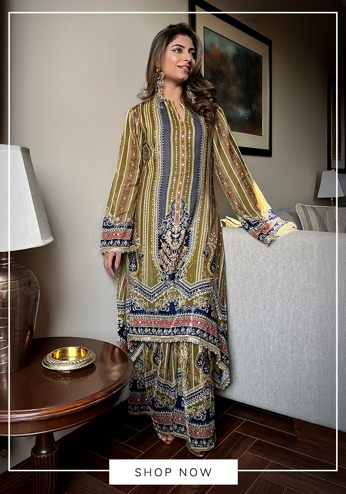 Velvet kurta and palazzo set