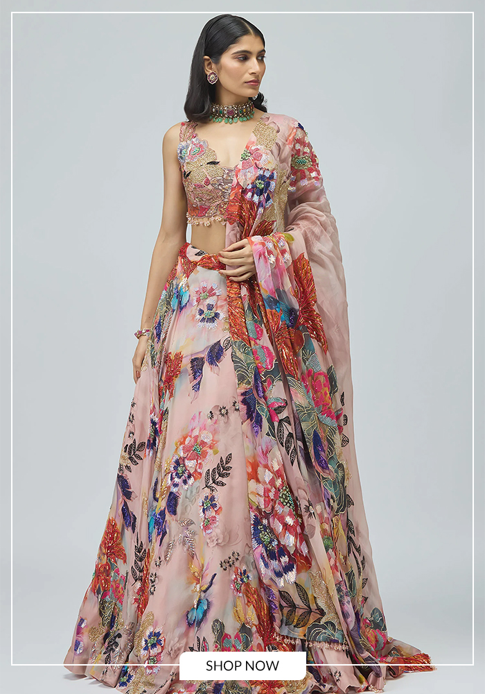 Floral Lehengas for Sunset Cruises 