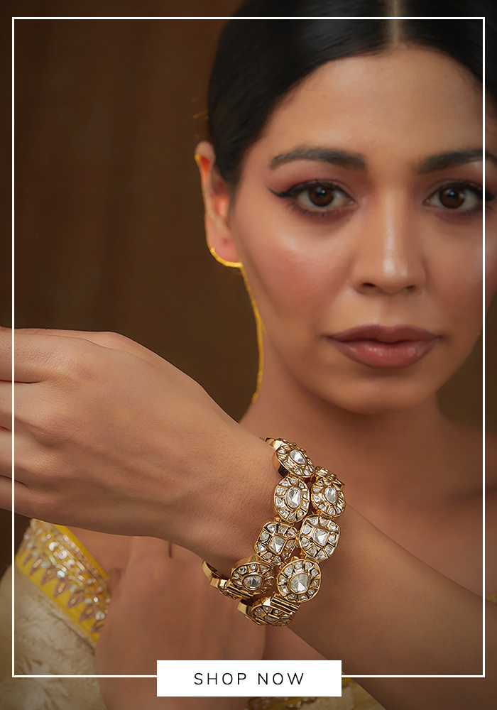 Zevar by Geeta kundan embellished kadas