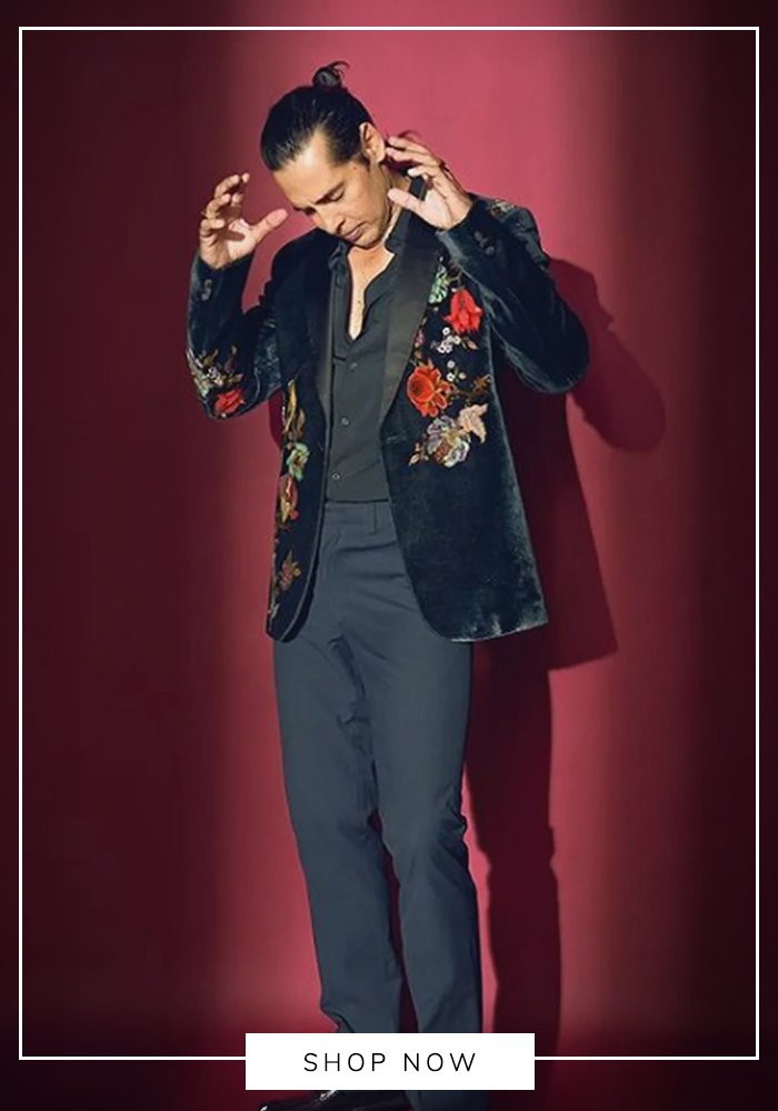 10. Dino Morea in Rohit Bal's Black Velvet Tuxedo Jacket