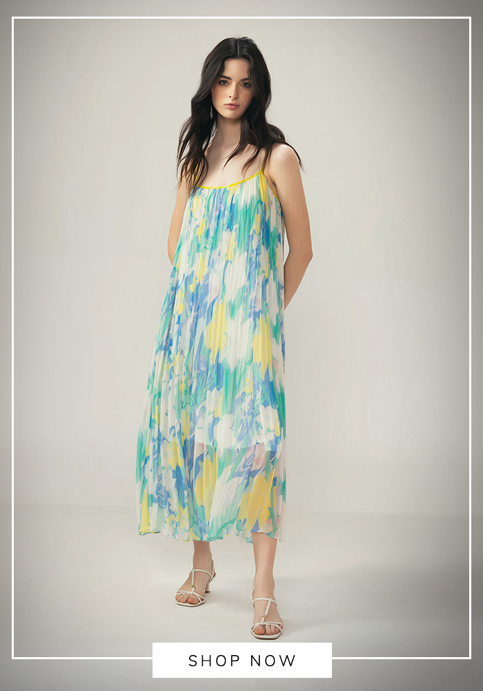 printed slip dress